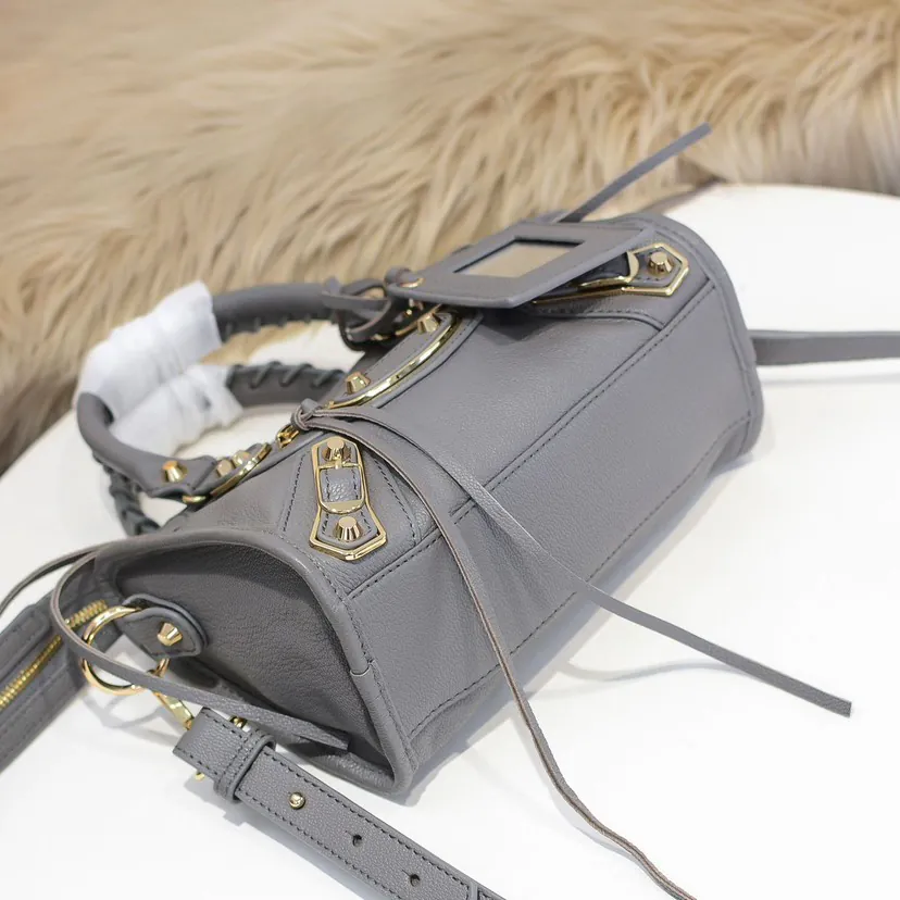 Balen•GA Motorcycle Bag with Original Leather Trim and Metal Hardware