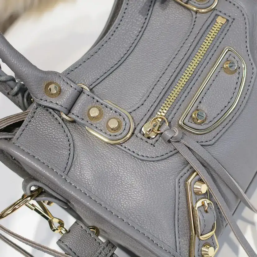 Balen•GA Motorcycle Bag with Original Leather Trim and Metal Hardware
