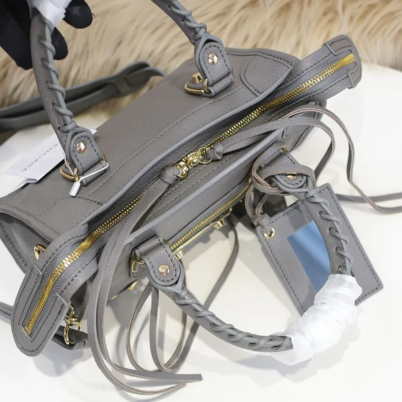 Balen•GA Motorcycle Bag with Original Leather Trim and Metal Hardware