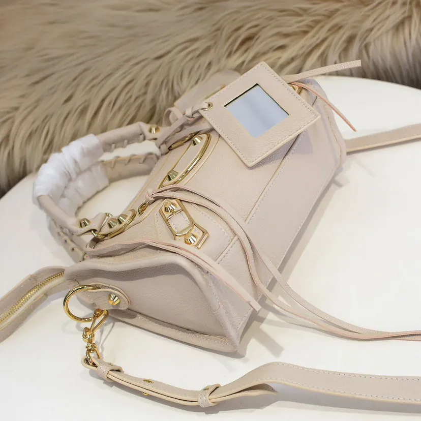Balen•GA Motorcycle Bag with Original Leather Trim and Metal Accents 3 Sizes Available