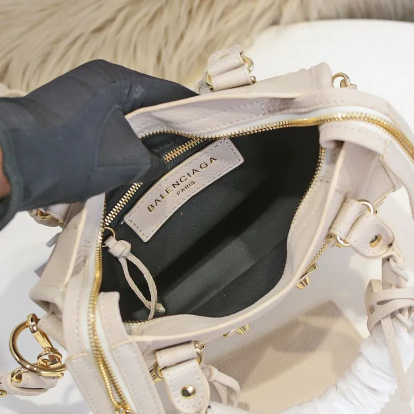 Balen•GA Motorcycle Bag with Original Leather Trim and Metal Accents 3 Sizes Available