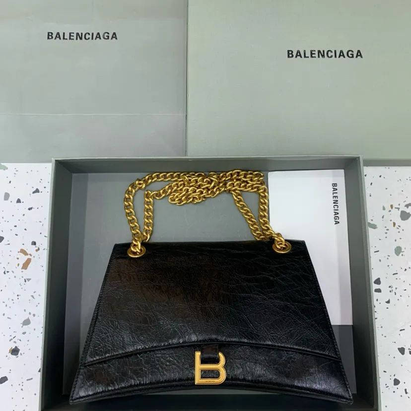 BaleNCIAG Crush Sand漏 Chain Bag