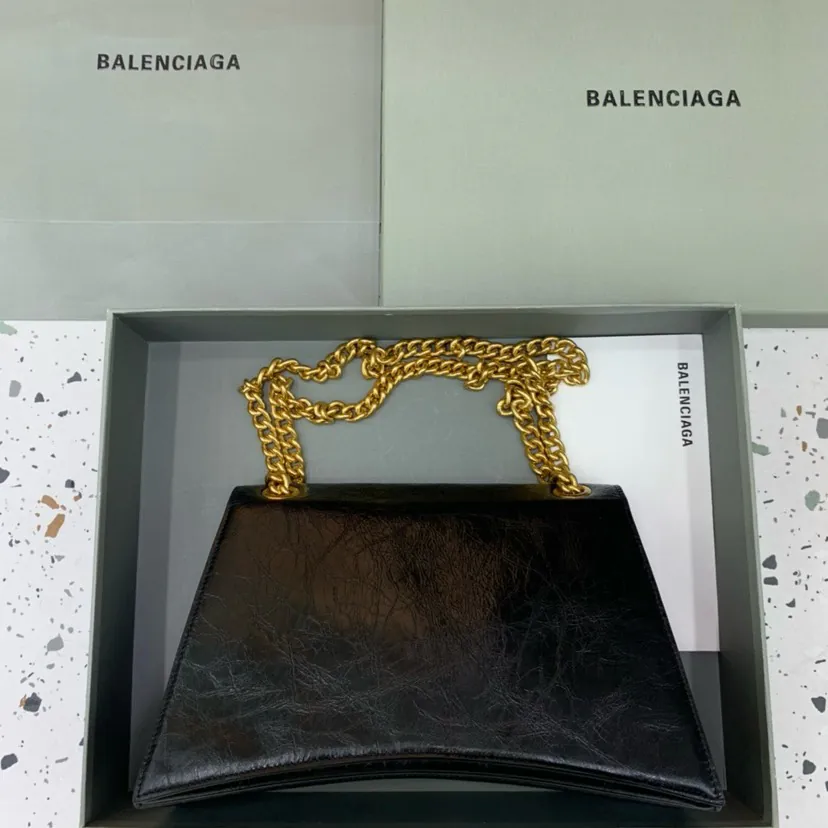 BaleNCIAG Crush Sand漏 Chain Bag