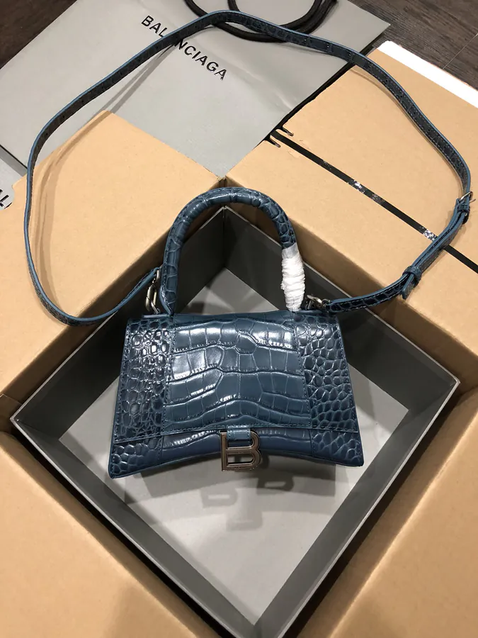 Balenciagα Hourglass Sandbag with Silver Buckle