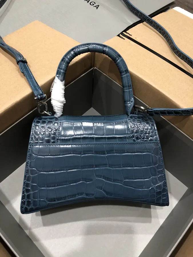 Balenciagα Hourglass Sandbag with Silver Buckle