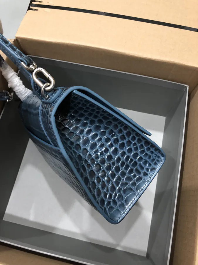 Balenciagα Hourglass Sandbag with Silver Buckle