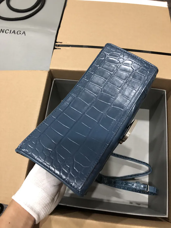 Balenciagα Hourglass Sandbag with Silver Buckle