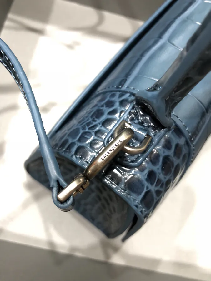 Balenciagα Hourglass Sandbag with Silver Buckle