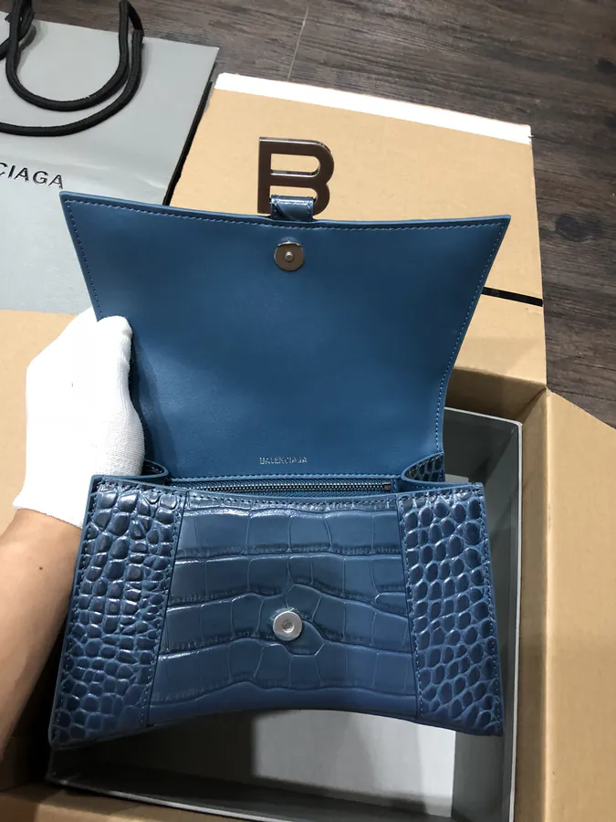 Balenciagα Hourglass Sandbag with Silver Buckle