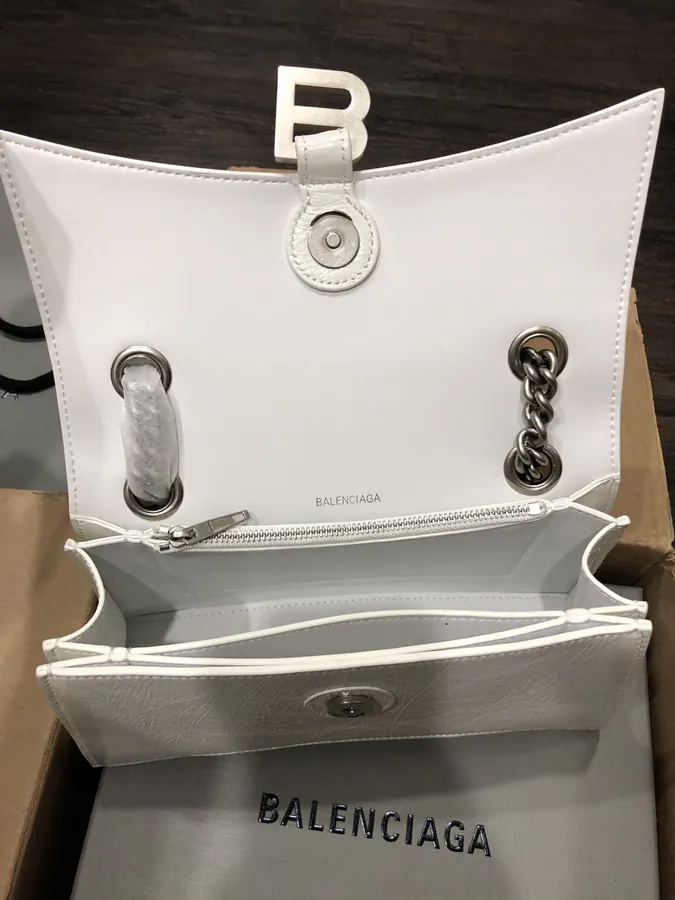 BaleNCIAG Crush Small Grained Calfskin Chain Shoulder Bag