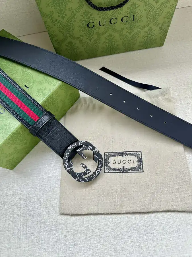Double G Belt with Red and Green Elastic Webbing