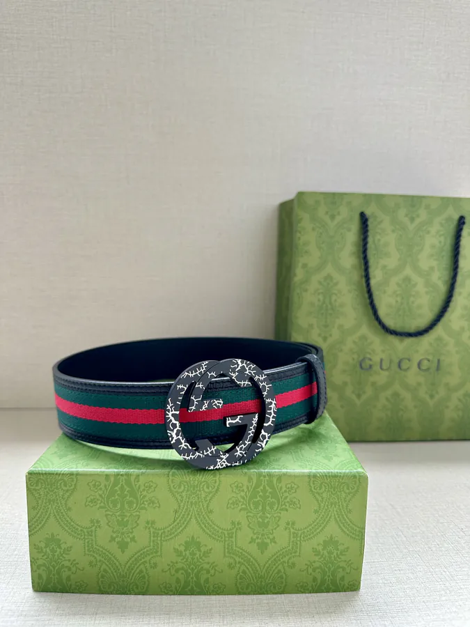 Double G Belt with Red and Green Elastic Webbing