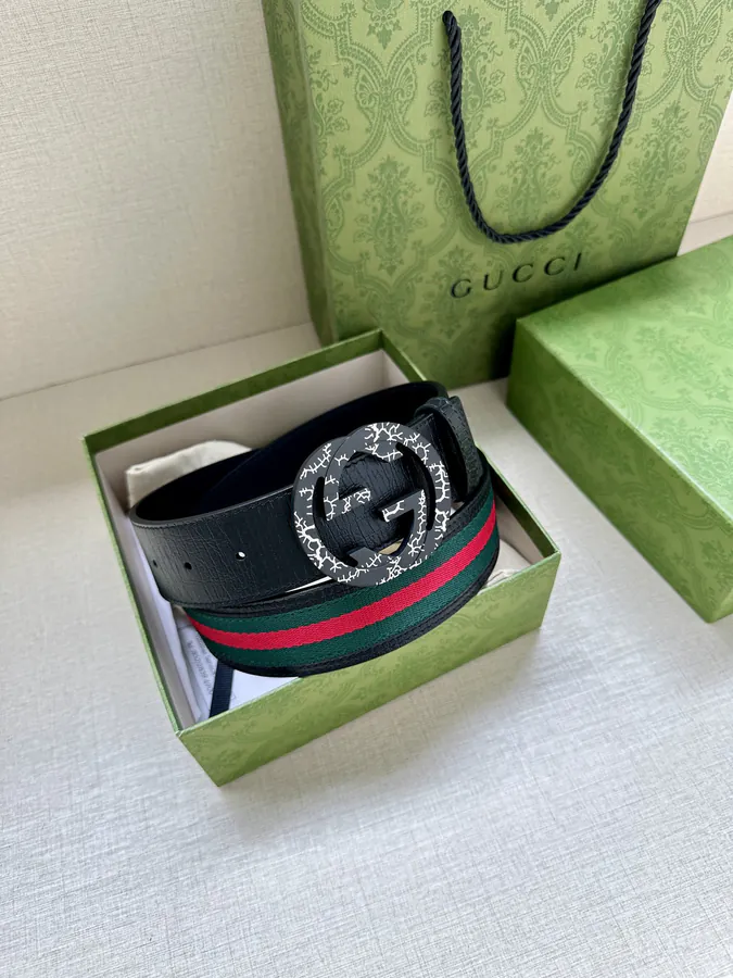 Double G Belt with Red and Green Elastic Webbing