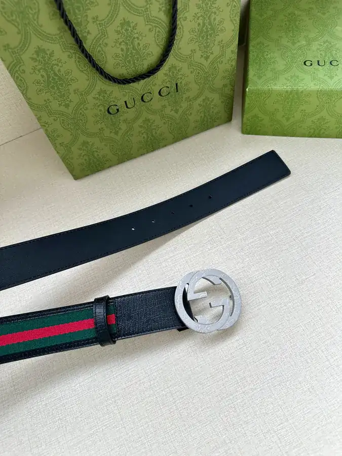 Double G Belt with Red and Green Elastic Webbing
