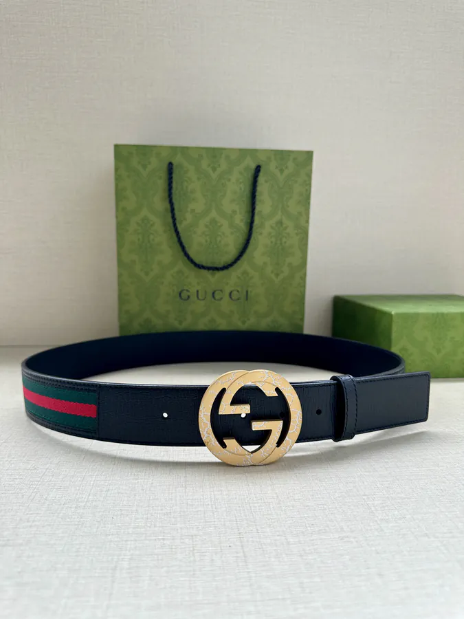 Double G Belt with Red and Green Elastic Webbing