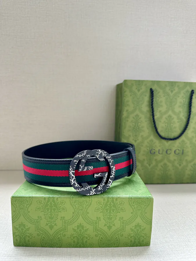 Double G Belt with Red and Green Elastic Webbing