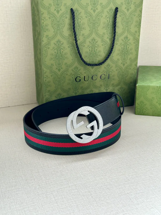 Double G Belt with Red and Green Elastic Webbing