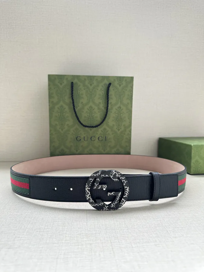Double G Belt with Red and Green Elastic Webbing