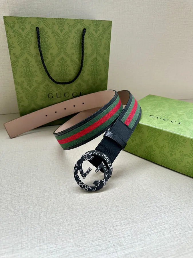 Double G Belt with Red and Green Elastic Webbing