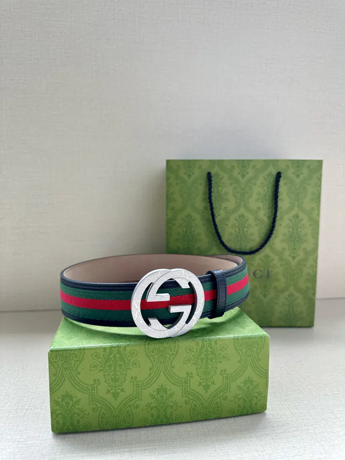Double G Belt with Red and Green Elastic Webbing