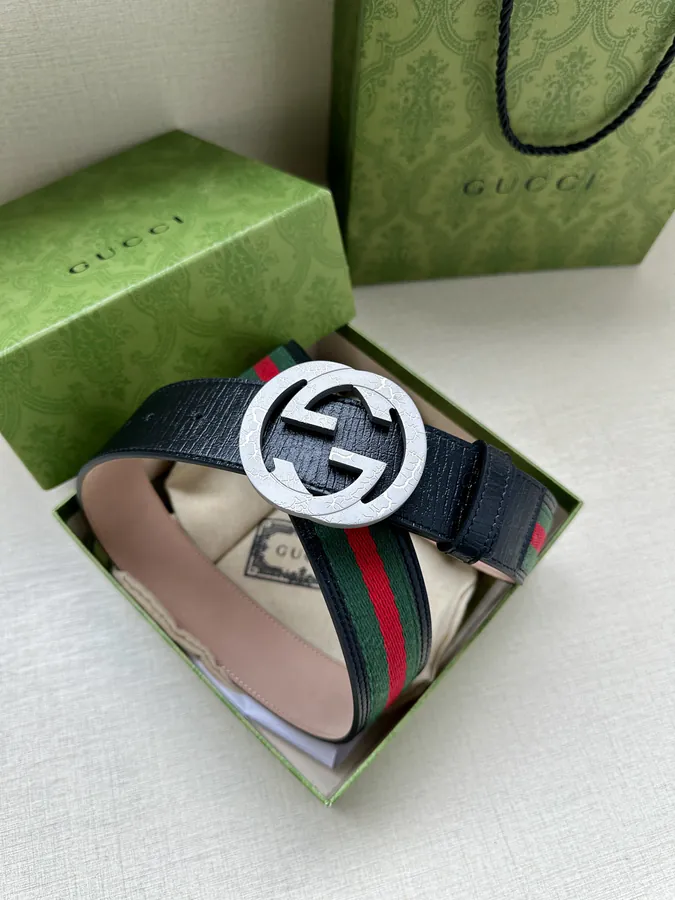 Double G Belt with Red and Green Elastic Webbing