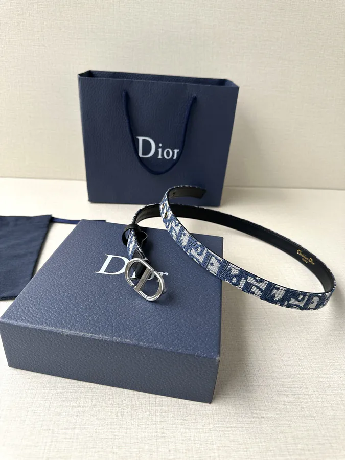 Montaigne Double Sided Belt with CD Metal Buckle