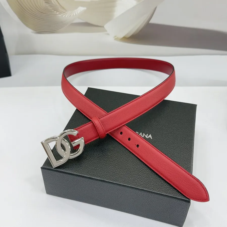 D&G 2.5cm Belt in Full Grain Leather