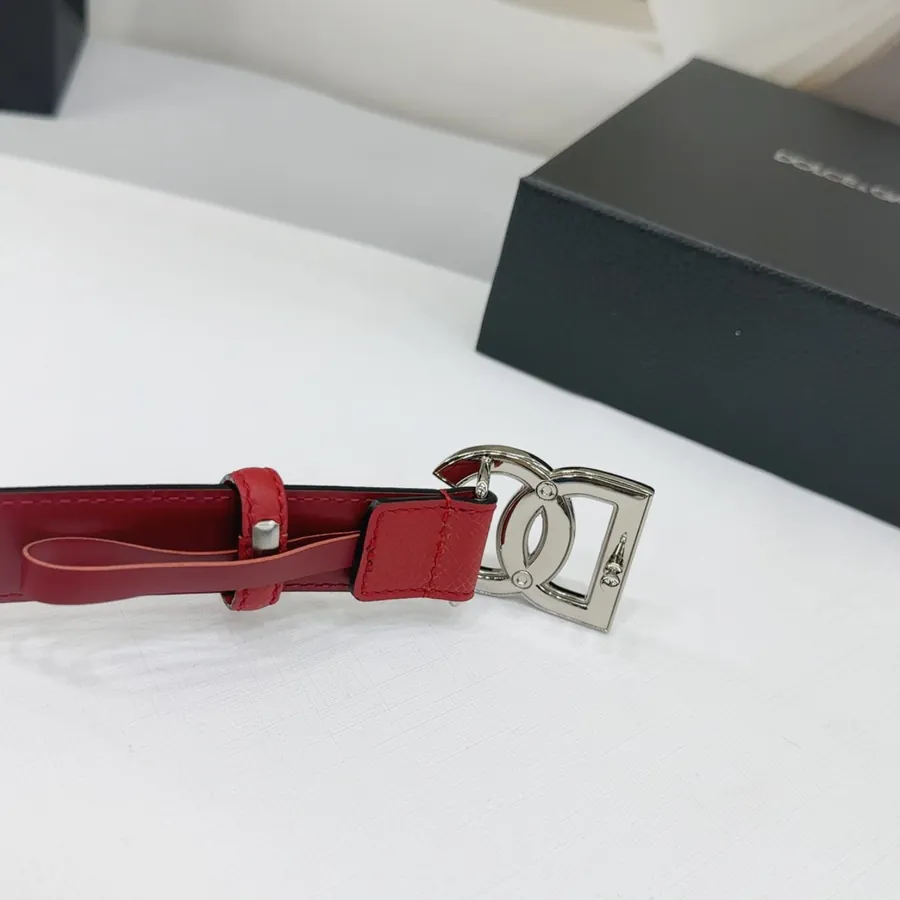 D&G 2.5cm Belt in Full Grain Leather