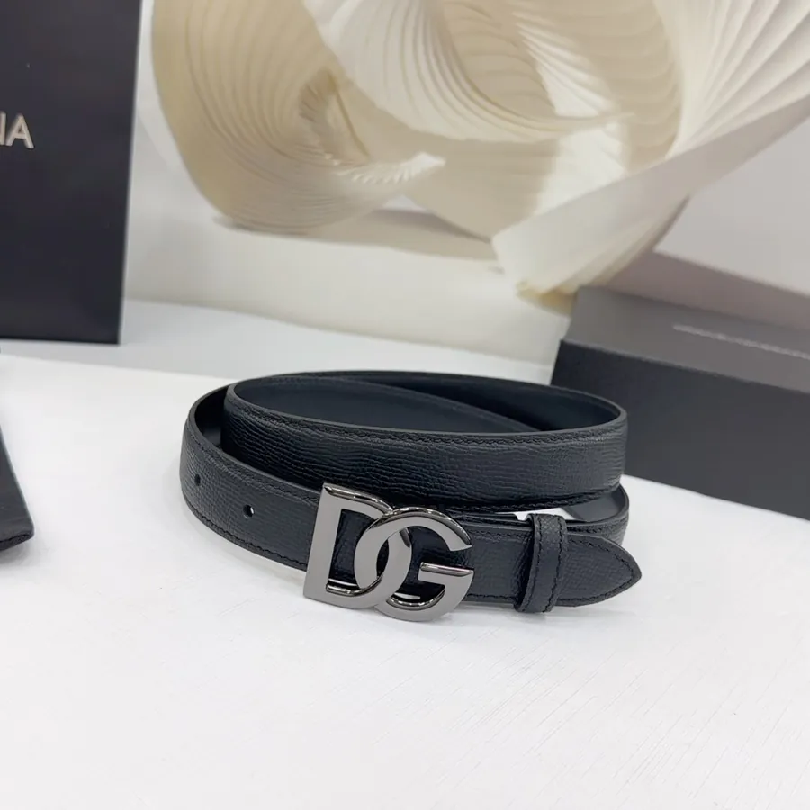 2.5cm D&G Belt in Full Grain Leather