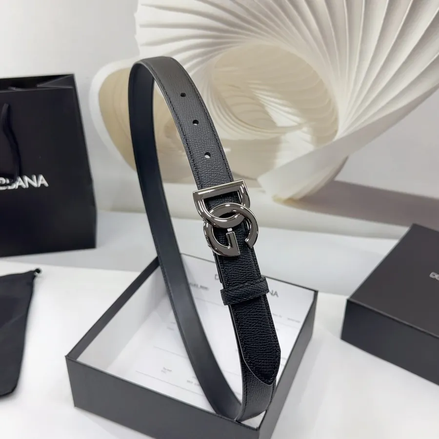 2.5cm D&G Belt in Full Grain Leather