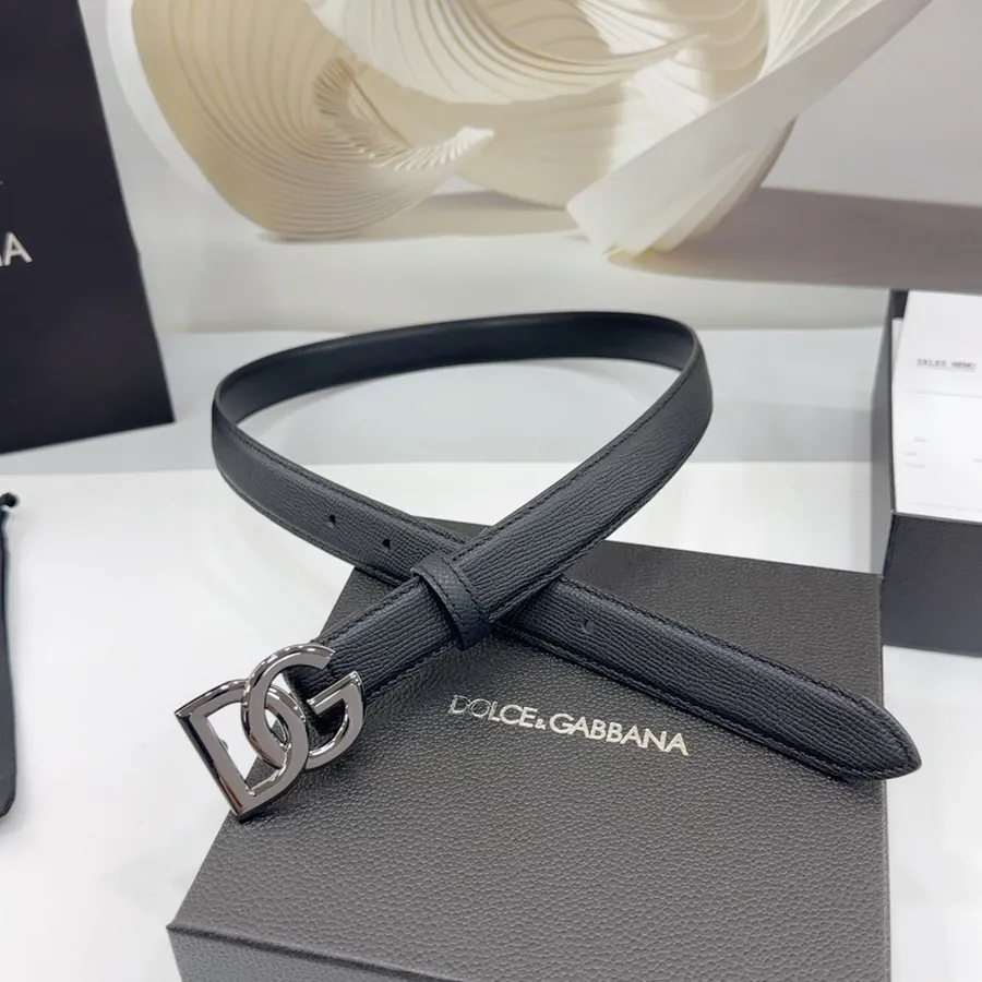 2.5cm D&G Belt in Full Grain Leather