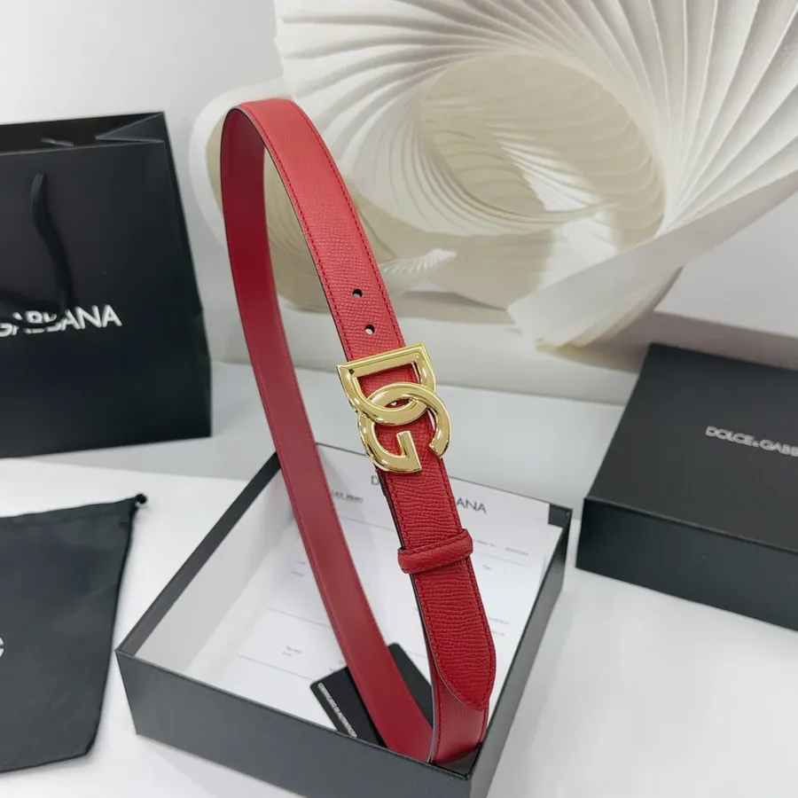 2.5cm D&G Belt in Full Grain Leather