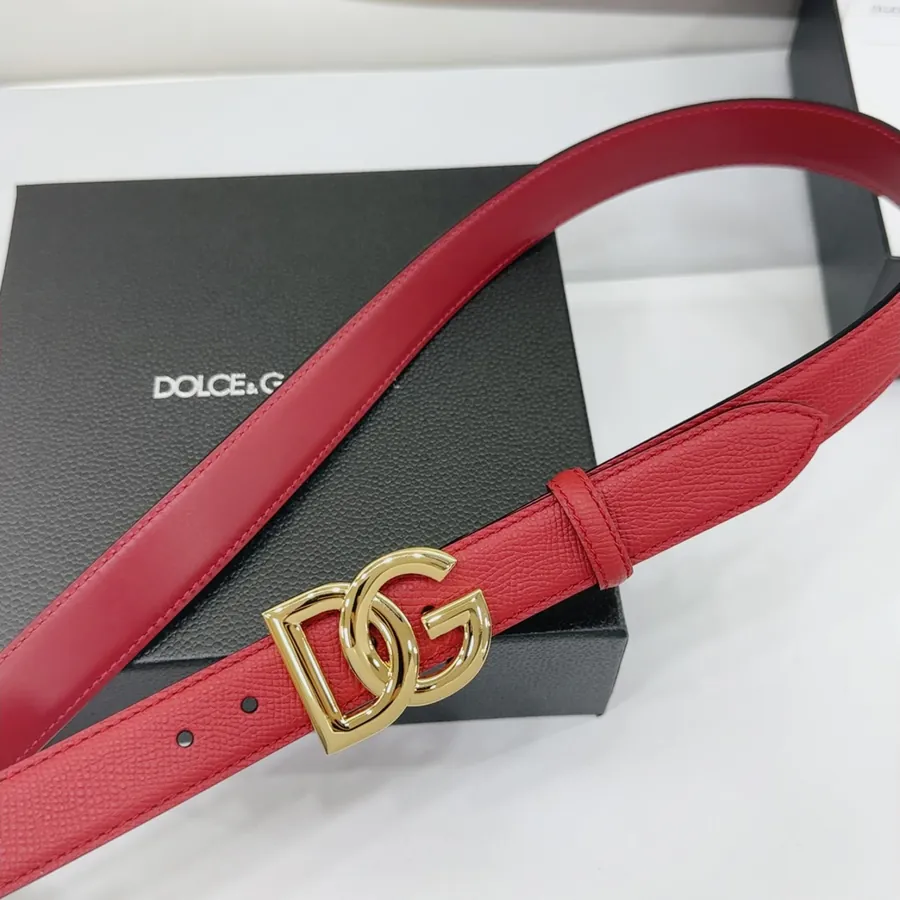 2.5cm D&G Belt in Full Grain Leather