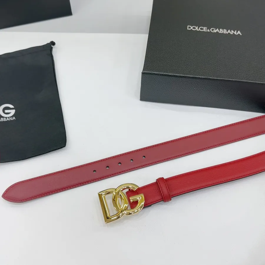 2.5cm D&G Belt in Full Grain Leather