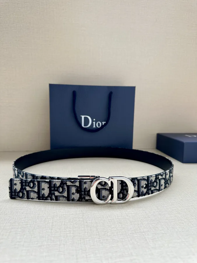 30mm Montaigne Belt Inspired by Classic Handbag, Reversible Design