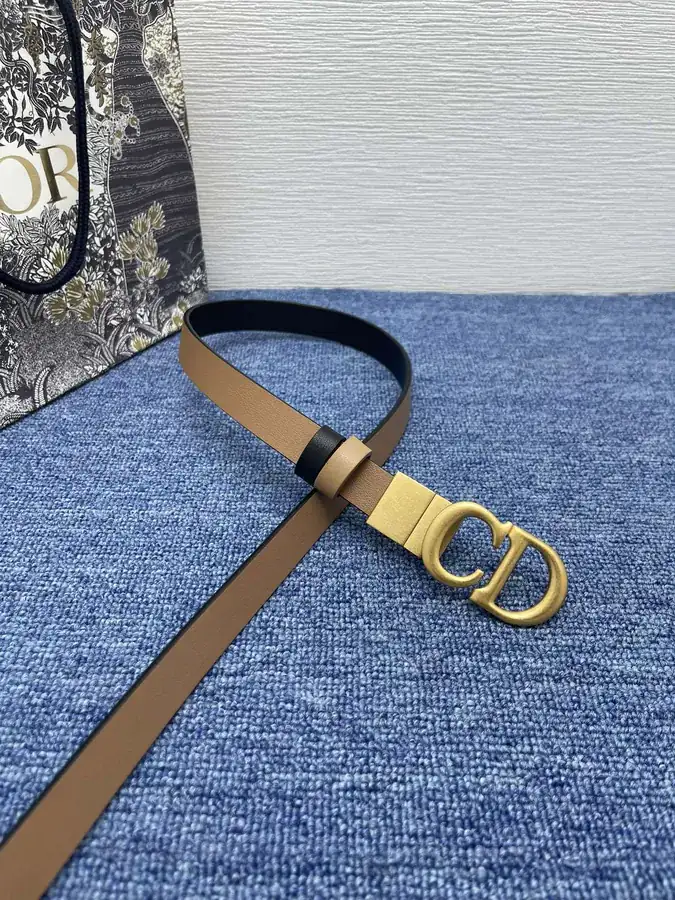 Montaigne Avenue Belt in Black Smooth Calfskin