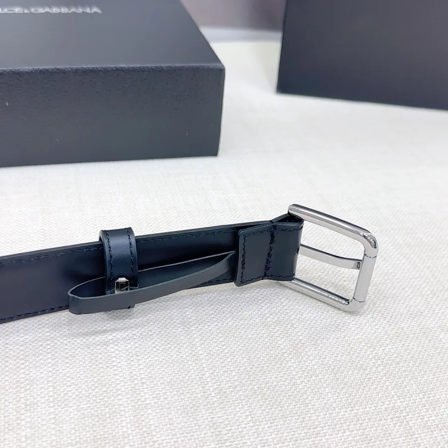 D&G Belt in 3.0cm Width, Genuine Leather