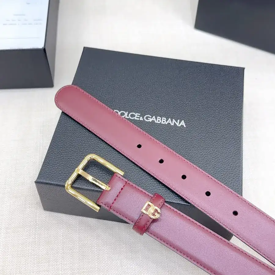 D&G Belt in 3.0cm Width, Genuine Leather