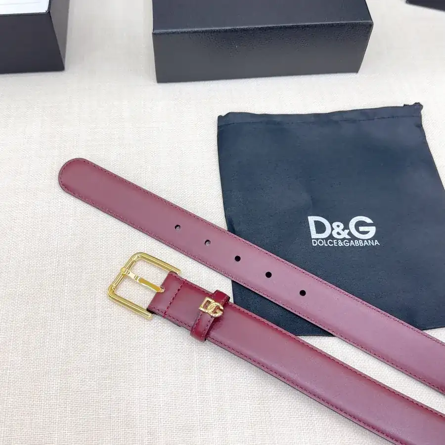 D&G Belt in 3.0cm Width, Genuine Leather