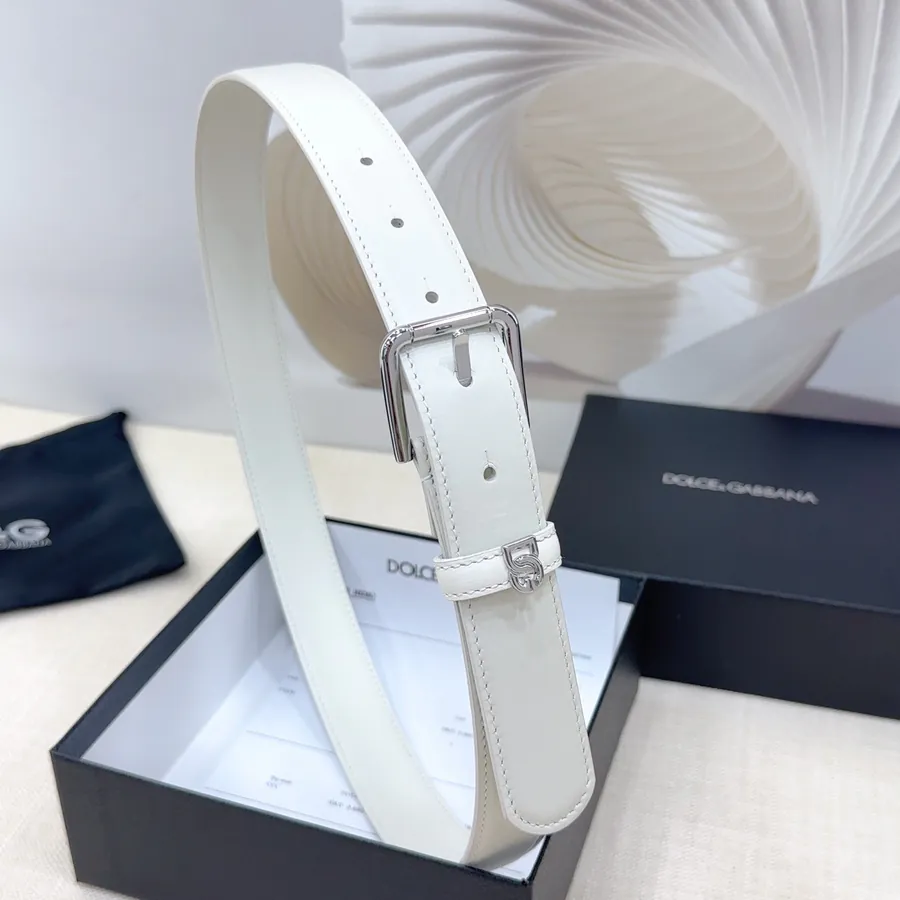 D&G Belt in 3.0cm Width, Premium Full Grain Leather