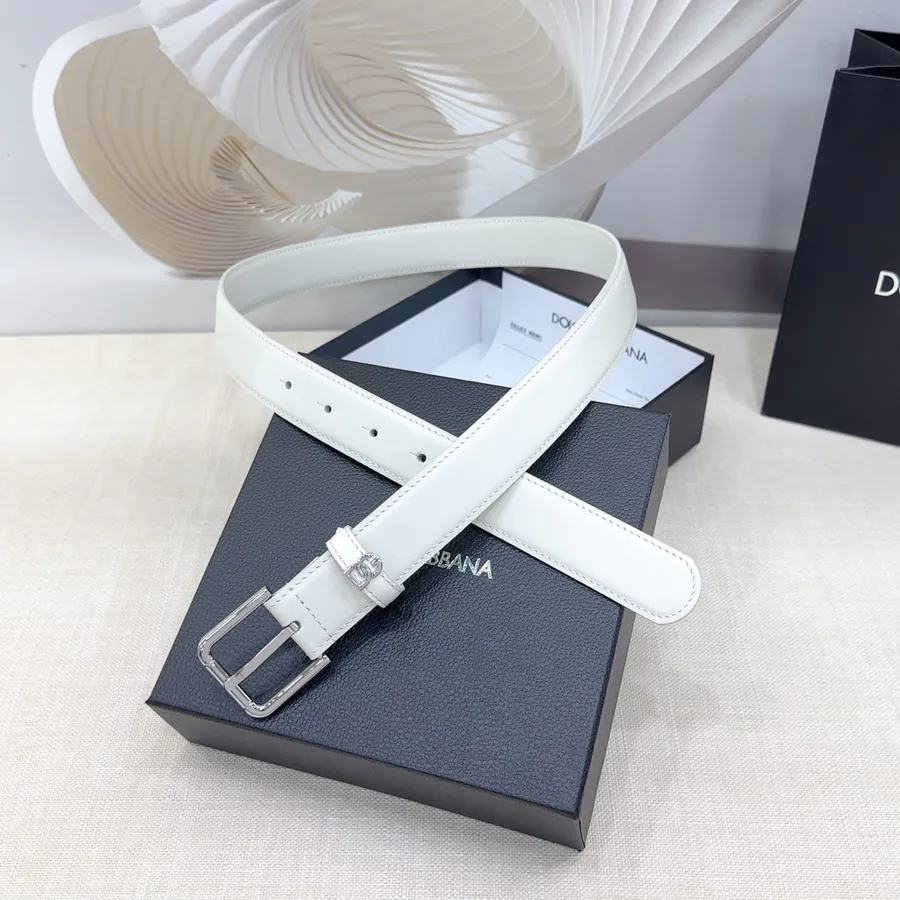 D&G Belt in 3.0cm Width, Premium Full Grain Leather