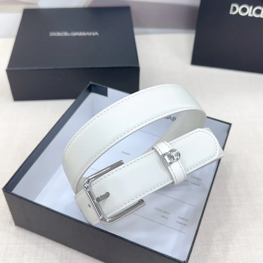 D&G Belt in 3.0cm Width, Premium Full Grain Leather