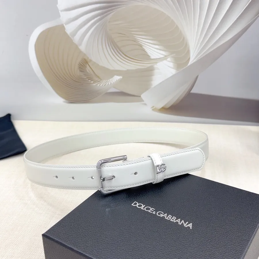 D&G Belt in 3.0cm Width, Premium Full Grain Leather