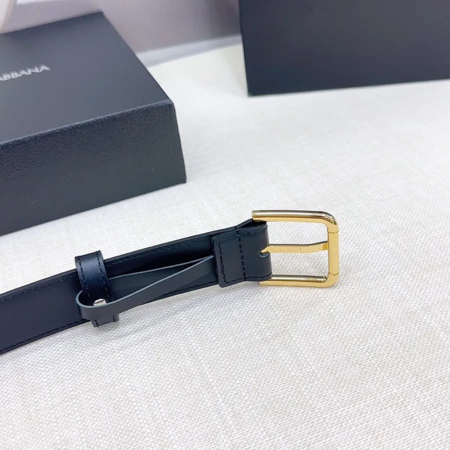 D&G Belt in 3.0cm Width, Genuine Leather