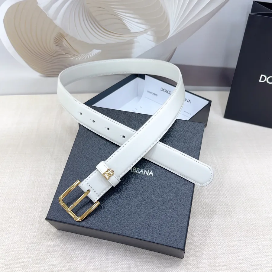 D&G Belt in 3.0cm Width, Genuine Leather