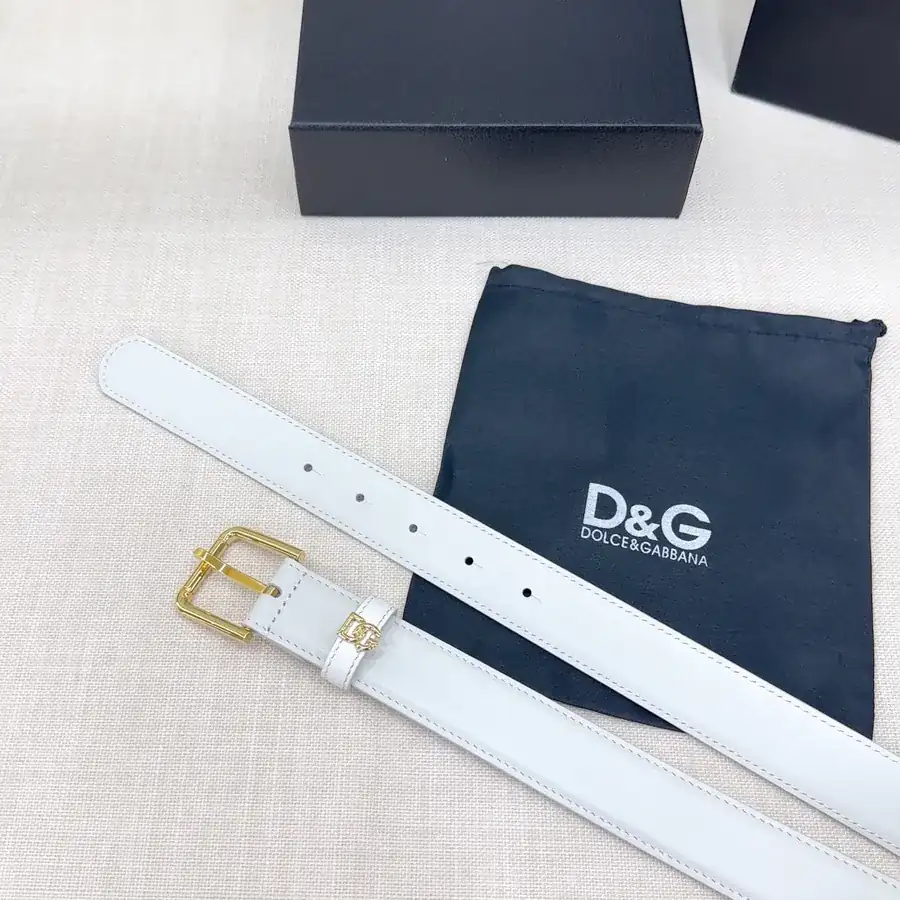 D&G Belt in 3.0cm Width, Genuine Leather