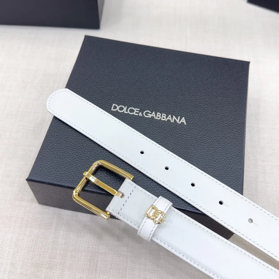 D&G Belt in 3.0cm Width, Genuine Leather