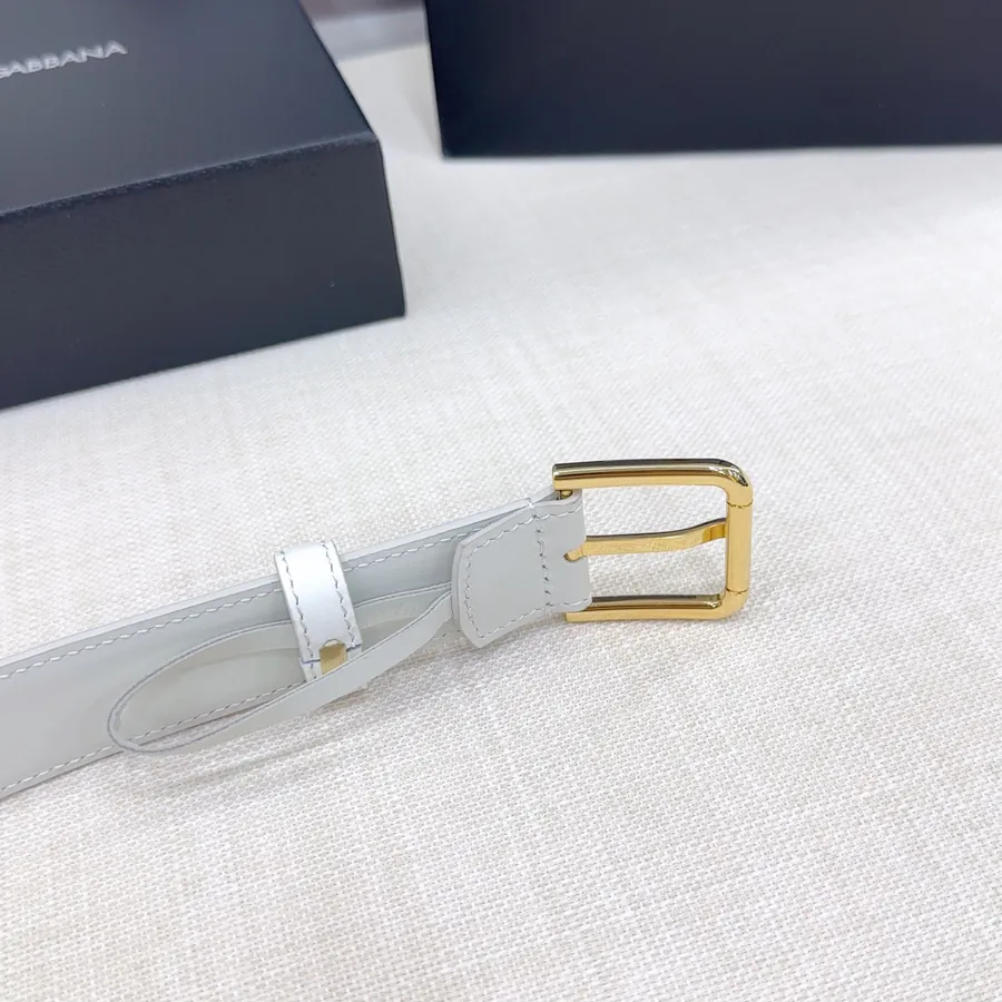 D&G Belt in 3.0cm Width, Genuine Leather