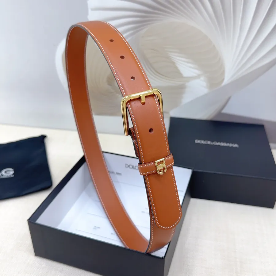 D&G Belt in 3.0cm Width, Premium Full Grain Leather
