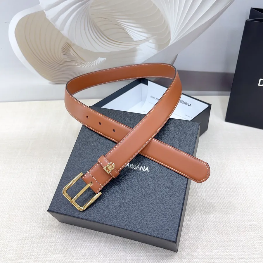 D&G Belt in 3.0cm Width, Premium Full Grain Leather